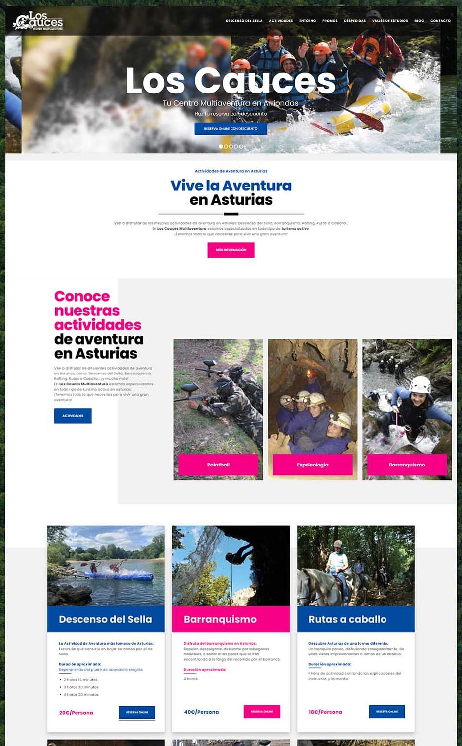 web de turismo activo